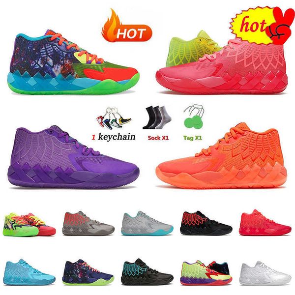 

lamelo balls mens basketball shoes mb 1 trainers mens be you rick and morty queen city not from here beige rock ridge red black blast