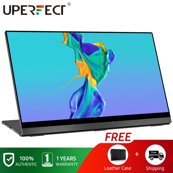 

monitors uperfect 4k portable monitor touchscreen gravity sensor automatic rotate 15.6'' slimmest 10-point touch uhd 3840x2160 dis