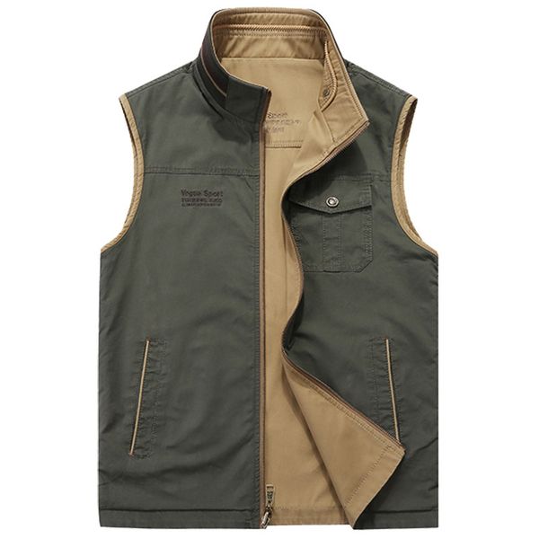 

men's vests spring and autumn gilet men outdoor sleeveless vest casual clothing fashion thermal business jackets man 2023 style 230320, Black;white