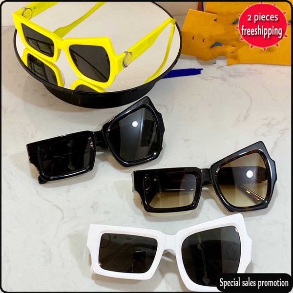 

brand design sunglasses ins net red same special-shaped glass irregular sunglass men's swing shooting concave shape uv protection, White;black