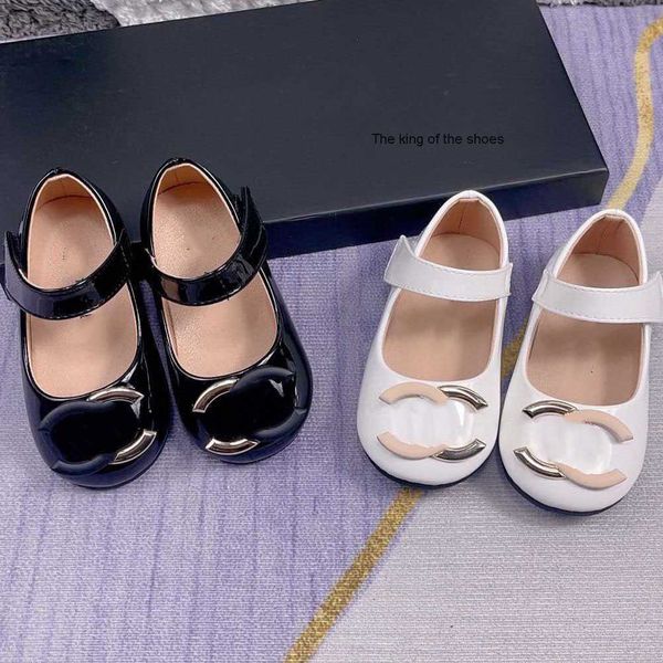 

23ss kids designer brand shoes spring autumn new little fragrant girls soft sole casual small leather shoes fashion versatile western-style, Black
