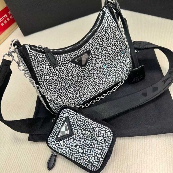 

designer bags prads high beauty 2-in-1 shoulder crossbody bag rhinestone 2023