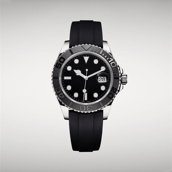 

2019 design watch yacht m226659 42 mm luxury automatic 18k platinum watch ceramic word ring three lock three waterproof258k, Slivery;brown