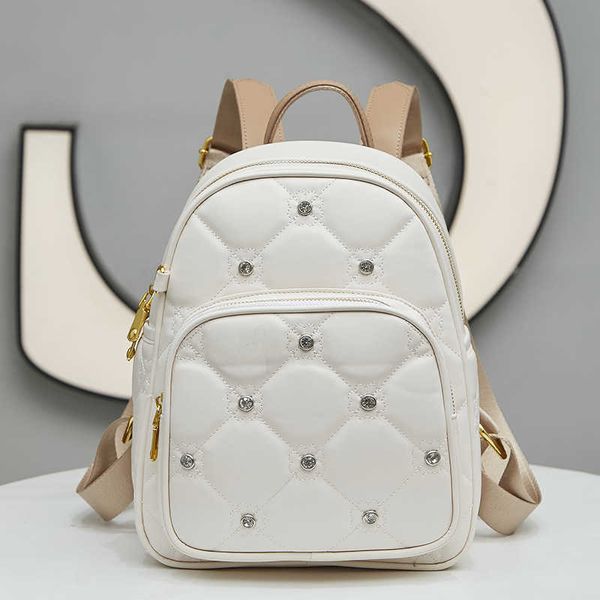 

backpack women's fashion versatile premium leather women's leisure travel backpack schoolbag