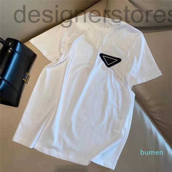 

designer 2021 mens women t shirts with letter budge summer breathable tees outwear solid colors tshirts classical short sleeves s-2xl 8z58, White