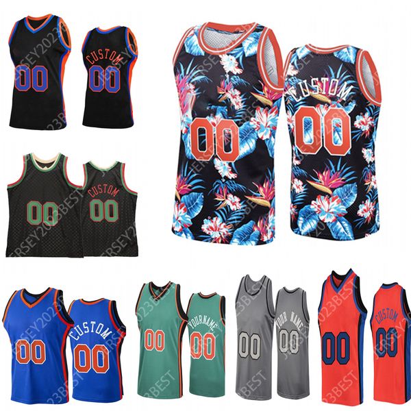 

custom vintage classics barnett rj barrett jalen brunson basketball jersey ewing julius randle new yorks in knick evan fournier derrick rose, Black;red