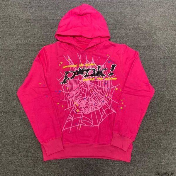 

2023 mens hoodies sweatshirts red sp5der young thug 555555 angel men women 1 quality foam printing spider web pullover 2n7h xzyi, Black