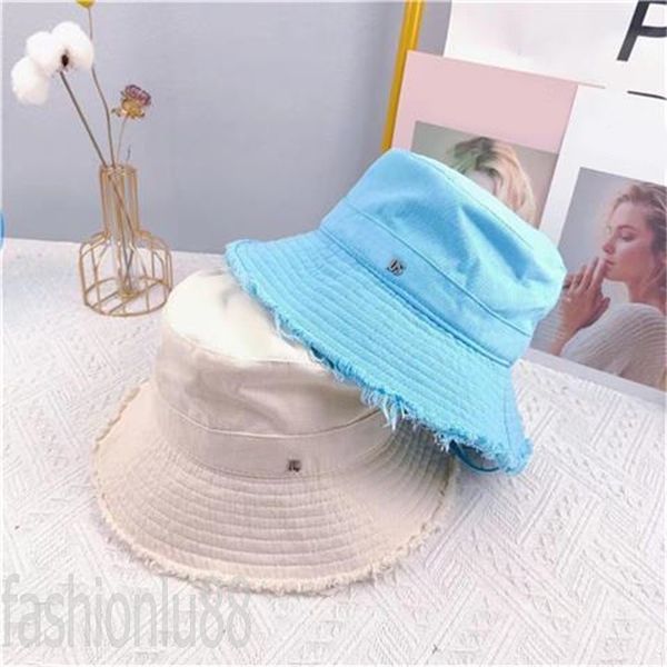 

wide frayed brim designer hats le bob fisherman mens cap outdoor tassels cappello sun prevent summer beach sport comfortable plaid bucket ha, Blue;gray