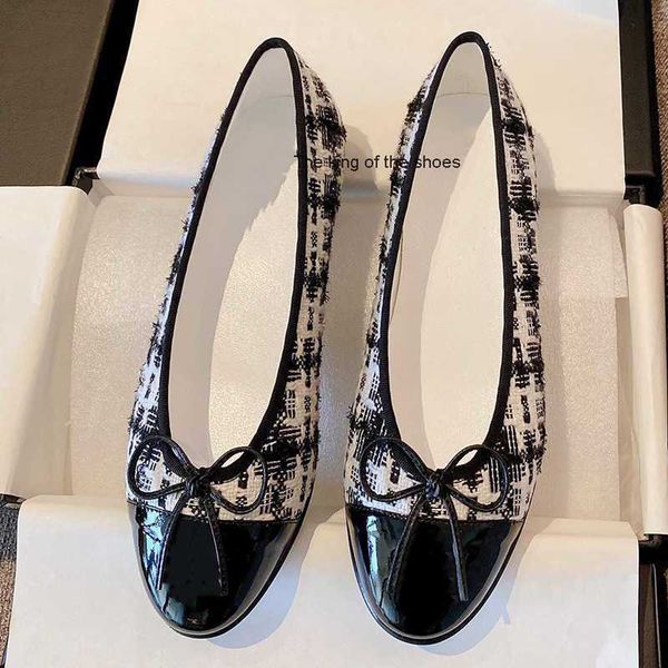 

dress small fragrant ballet 2022 summer new bowknot single women's versatile fashion low heel shallow mouth flat shoes 1209, Black