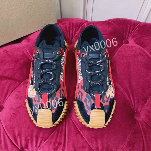 

designer sneaker casual shoes womens fashion mesh calfskin patchwork black white sneakers knit technical platform trainers