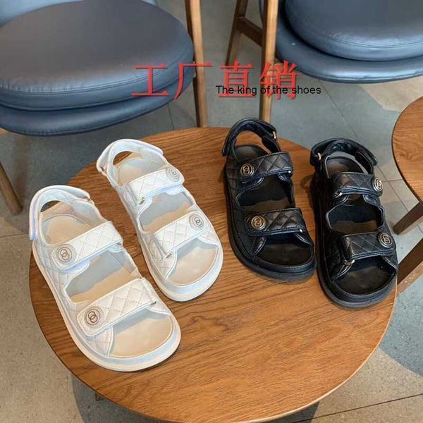 

designer shoes high version small fragrant sandals for women in 2023 new summer word thick bottom versatile rome net red woman, Black