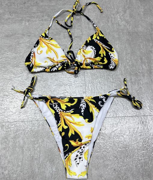 

women bikini sets floral print designer two piece bathing suit, White;black
