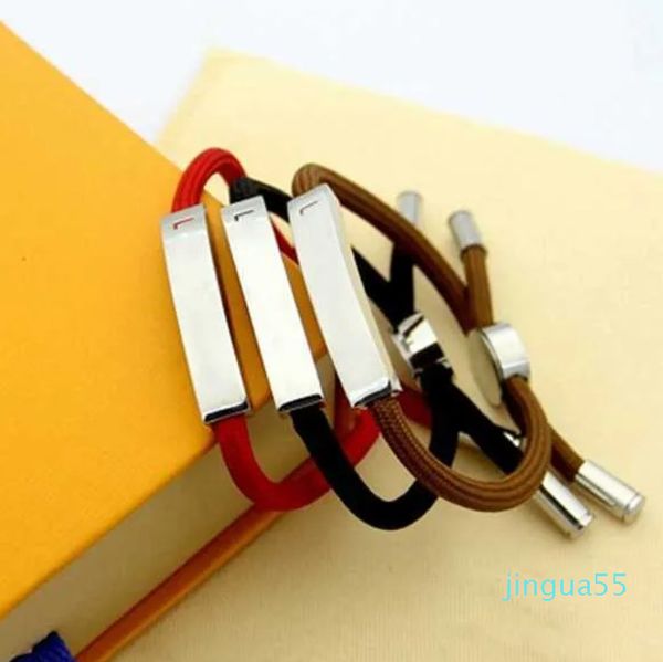 

bracelet black coffee red bracelet design bracelet titanium steel couple models bracelets fashion jewelry supply