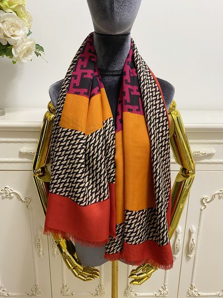 

women's square scarf scarves 50% silk 50% wool material thin and soft print patten size 130cm -130cm, Blue;gray