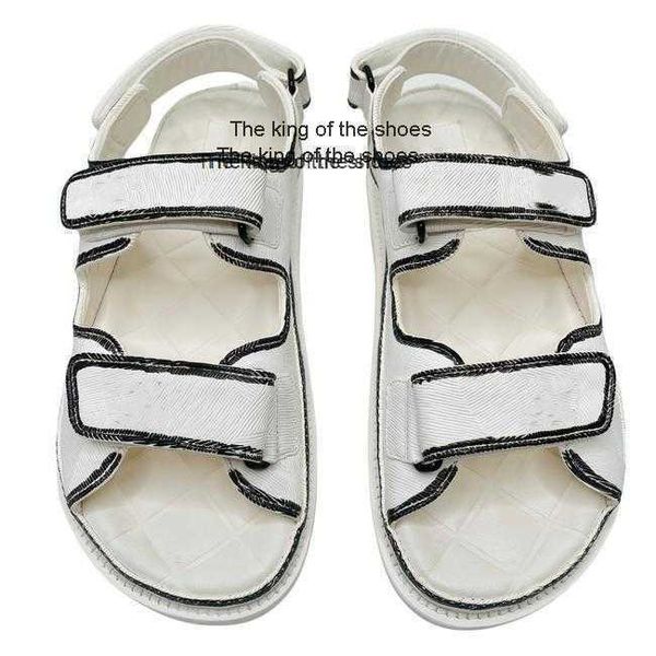 

slipperssandals white black leather mules slides strap flats printed dad casual shoes hook and loop beach shoe imported sheepskin lining siz