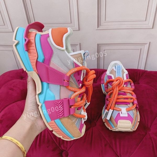 

2023new womens paris leather lace-up casual sports shoes mens running fashion sneakers flat shoess black casua