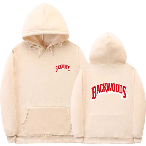 

men's hoodies backwoods sweater letter print hoodie casual sports hat, Black