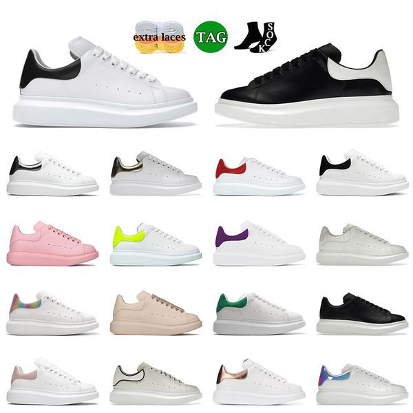 

with box alexander''mqueen espadrilles designer for women men sneakers casual shoes luxury leather black white suede thick bottom