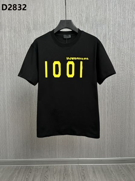 

2023 summernew arrivals d2 t-shirt mens polo shirt luxury designer dsquare print shorts o-neck short sleeve men's dsq shirts dt995, White;black