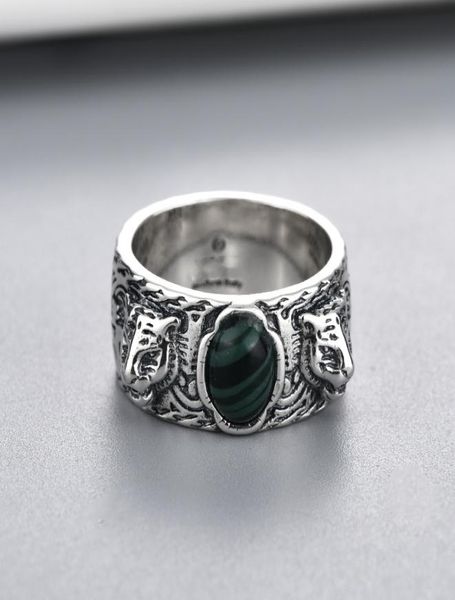 

luxury design tiger head ring enamel 925 silver plated material rings fashion jewelry supply3309371