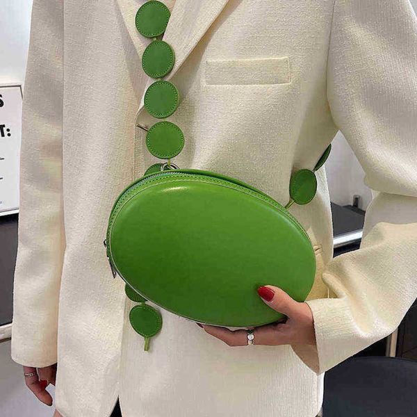 

waist bags fashion oval design crossbody chest women mini shoulder purses quality leather fanny pack lady luxury handbag 220711
