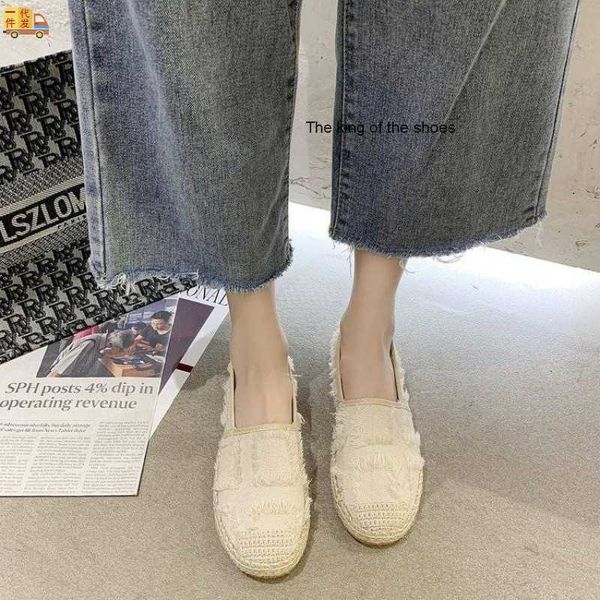 

dress shoes one-footed women's summer style small fragrant wind lace net fisherman's shoes flat bottom bean pregnant, Black