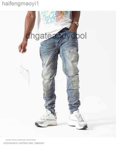 

jean brand blue amirs pants jeans street amiris washing water used designer basic worn mens hole slim fit men kfai