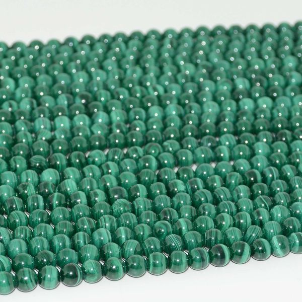 

beaded necklaces natural malachite loose round beads 6m65mm 230320, Silver
