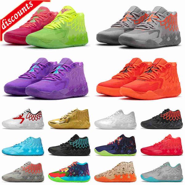 

star fashion mb.01 basketball shoes outdoor rick and morty purple cat galaxy mens lamelo ball 1 sneakers trainers beige queen city not from, Black