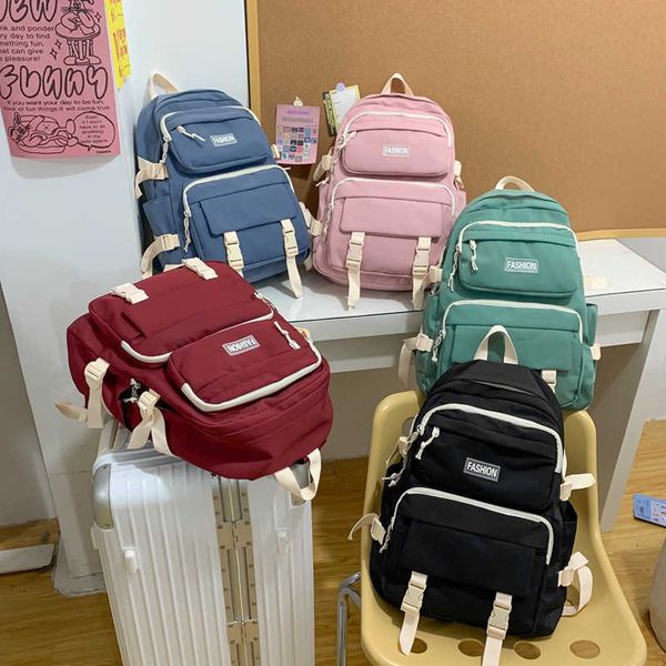 

schoolbag female new backpack capacity backpack junior backpack