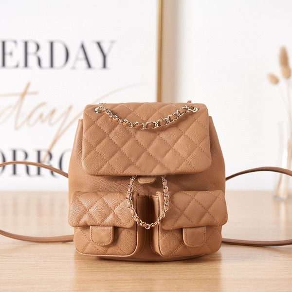 

7a r bags 23p duma backpack 2023 new as3860 sheepskin wandering schoolbag fashion classic women's genuine leather bag luxury custom mad