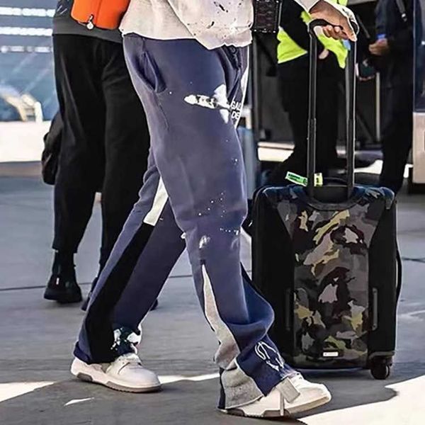 

designer new mens same hand-painted splash galery dept graffiti pants leisure fashion brand guard men pants, Black