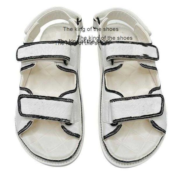 

slipperssandals white black leather mules slides strap flats printed dad casual shoes hook and loop beach shoe imported sheepskin lining siz