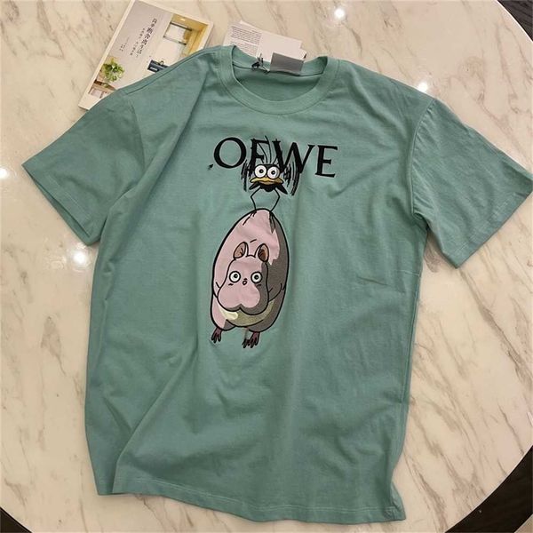 

80% off factory outlet online summer new chihiro series short sleeve t-shirt same print embroidery correct, White