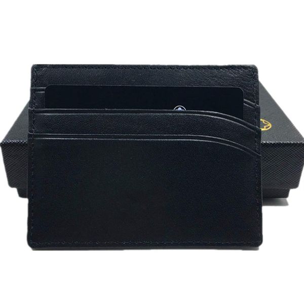 

real leather id card case purse genuine leather thin credit card holder wallet 2021 new fashion business men slim coin purse pocke274r, Brown;gray