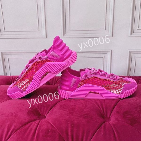 

2023new womens designer sneaker casual shoes women fashion mesh calfskin patchwork black white sneakers knit technical platform trainers