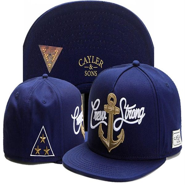 

fashion cayler & sons anchor crewe stong baseball snapback hats and caps for womens mens sun hat hip hop street sports gorras bone277y, Blue;gray