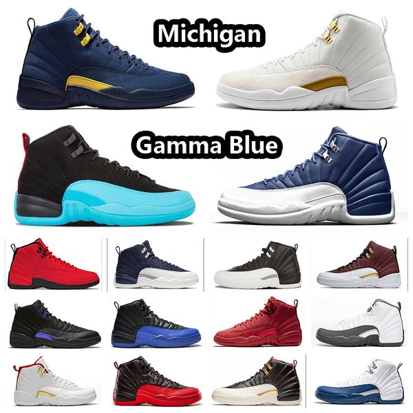 

jumpman 12 reverse flu game basketball shoes michigan 12s international flight wings utility twist thyper royal floral wingstrainers sports