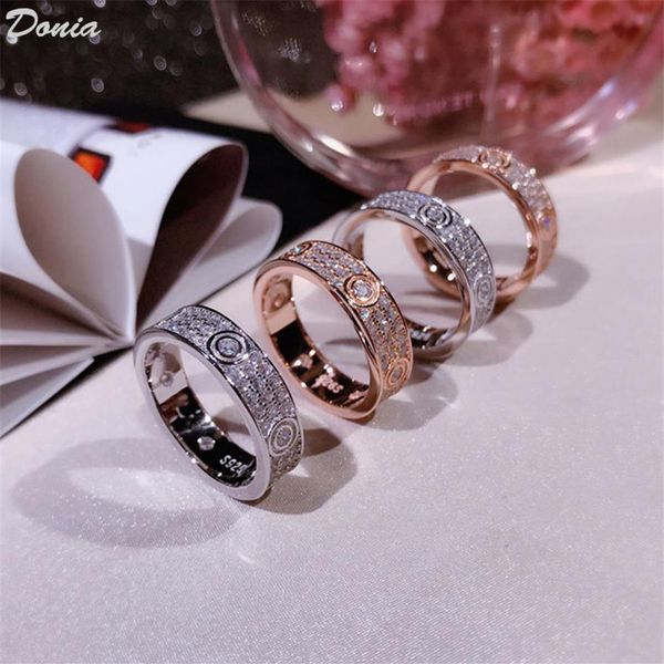 

donia jewelry ring fashion suit full of zircon rings european and american creative rings for men and women handmade gifts259b, Silver