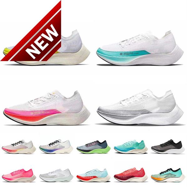 

fashion pegasus zoomx vaporfly next% 2 men women running shoes white metallic silver off pink aurora green ekiden blue ribbon 2076