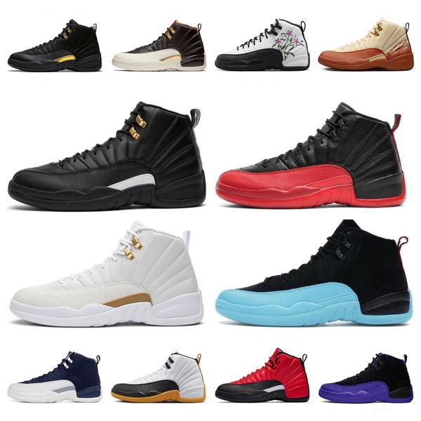 

jumpman 12 12s basketball shoes mens 12s og ovo white black beige red pulple plum blue clear multi grey peach utility reverse flu game royal