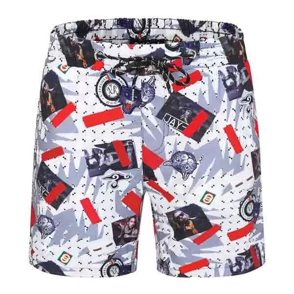 

fashion mens shorts quick drying swimwear printing 2023 summer board beach pants men swim short size m-3xl, White;black