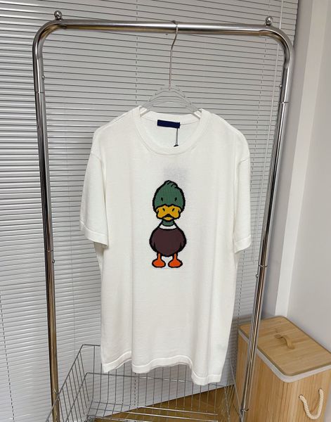 

2023 spring men's t-shirts short sleeve pure cotton men's women's tees & polos duckling t-shirt, White;black