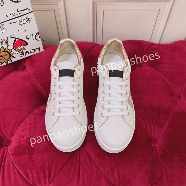 

new women travel leather lace-up sneaker cowhide fashion lady flat designer running trainers letters woman shoe platform men gym sneakers, Black