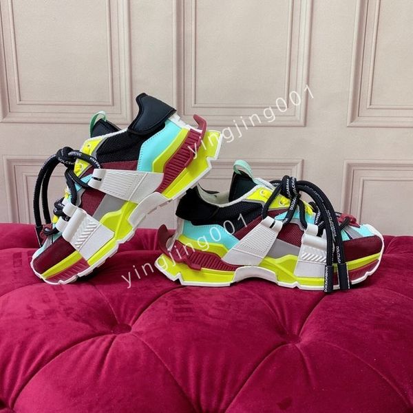 

2023new eiling designer casual shoes men women shoes vintage sneakers reflective trainer platform lace-up print sneaker, Black