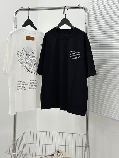 

designer t shirt summer short sleeve shoe pattern tee men women lovers luxury t-shirts fashion senior pure cotton us size m  xl, White;black