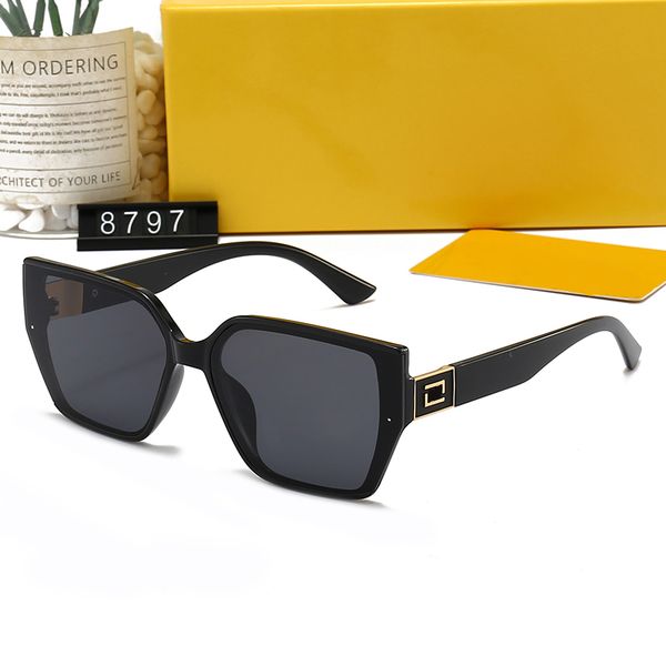 

fashion 1 piece fashion sunglasses toswrdpar glasses sunglasses designer men's ladies metal frame dark 50mm lens transparent box f 8797, White;black