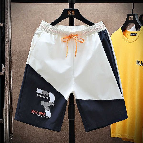 

men's shorts summer new casual pants men's casual shorts men's fashion capris shorts men's guard pants, White;black