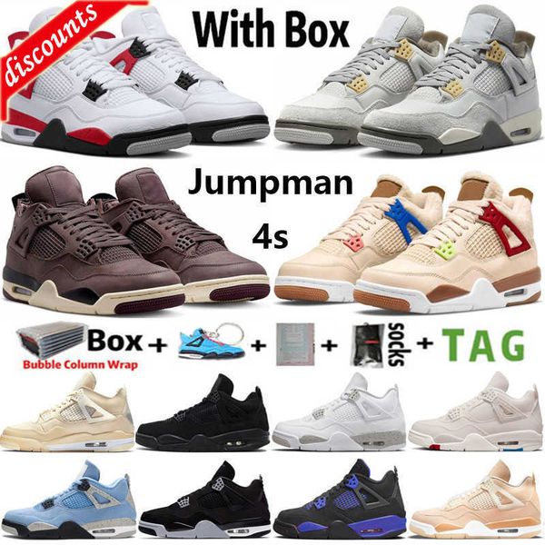

star 2023 with box jumpman 4 mens basketball shoes 4s pn dust red cement canyon purple military black university blue sail oreo neon men