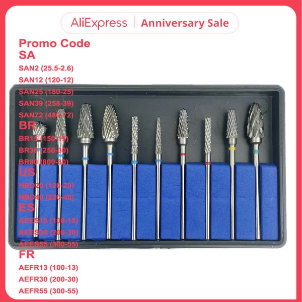 

other oral hygiene 10pcsset dental hp tungsten carbide cutter kit dental burs drills tungsten steel material 2.35mm 230317